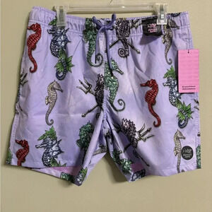 Psycho Tuna Mens Sea Horses Board Swim Shorts Trunks Size Large NWT New Men’s